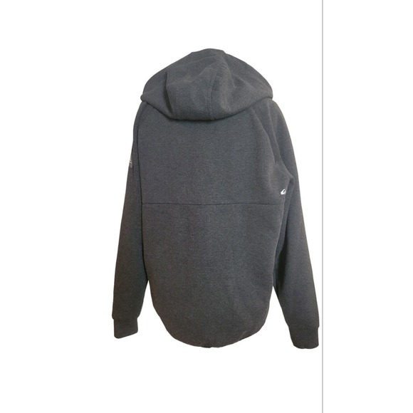 Quicksilver Mens Gray Hooded Sweatshirt Hoodie Half Zip Sz Large‎ - Picture 4 of 11